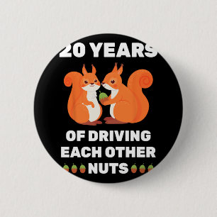 20. 20-jähriges Hochzeitsjubiläum Funny Couple für Button