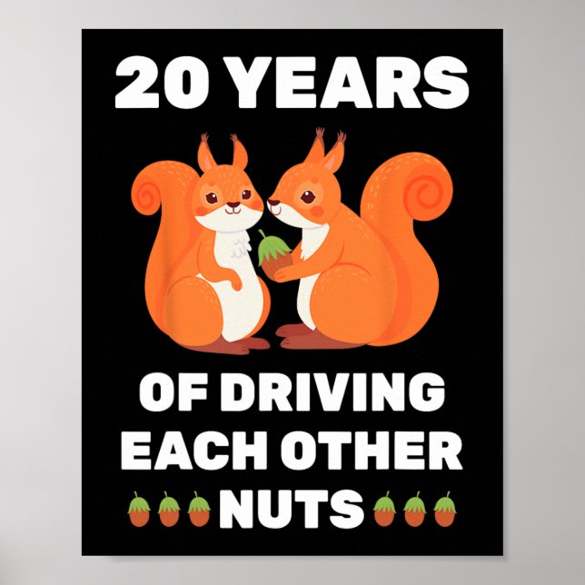 20. 20-jähriges Hochzeitsjubiläum Funny Couple für Poster (Vorne)