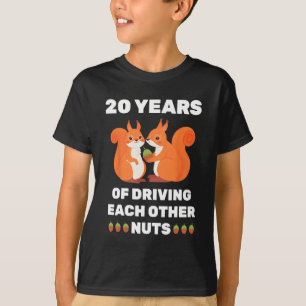 20. 20-jähriges Hochzeitsjubiläum Funny Couple für T-Shirt