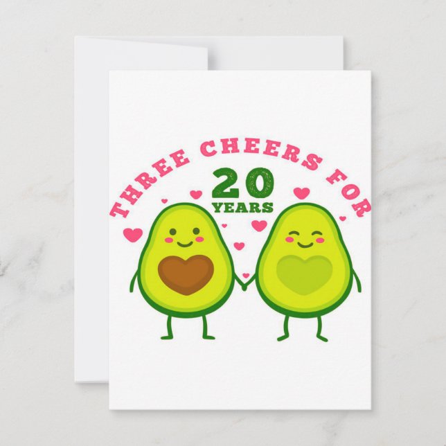 20 ans anniversaire du mariage| invitation cadeau  (Devant)