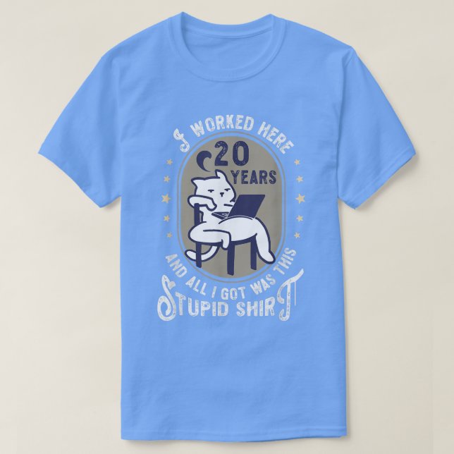 20. Arbeitsjubiläum 20 Jahre Jubiläum T-Shirt (Design vorne)