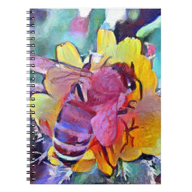 20. August National Honeybee Day A.I. + Foto Biene Notizblock (Vorderseite)