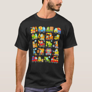20 Baufahrzeuge Baggerwagen Pkw Nachteile T-Shirt