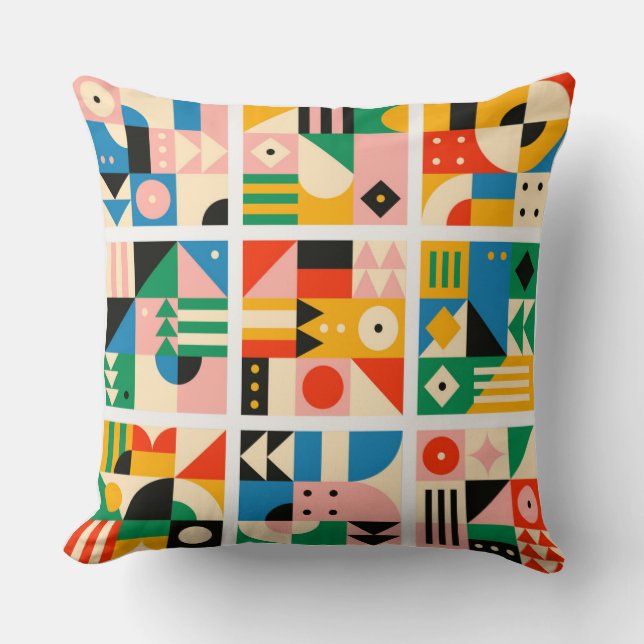 20" Baumwolle - Bauhaus Decorative Art Pillow 18 Kissen (Vorderseite)