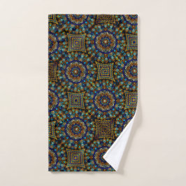 20 Blau und Gold Mandala Handtuch