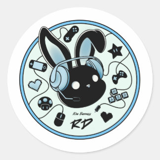 20 Bleu RabbitzDen Gamer stickers logo lapin