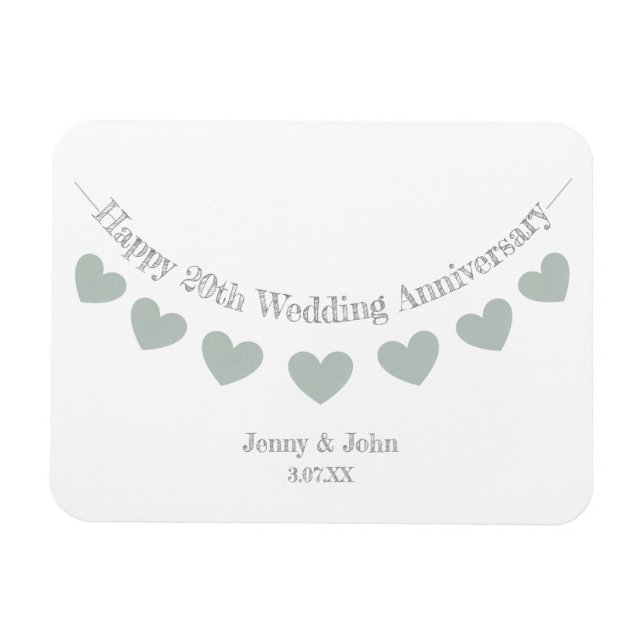 20. China Hochzeitstag Geschenk Magnet (Horizontal)