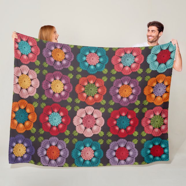 20 Daisy Flower Pattern Throw Blanket  Soft Fleece (Beispiel)