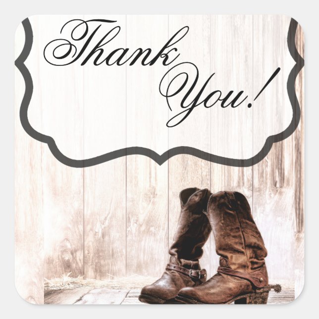 20 Danke Stickers Boots Country Rustic Western (Vorderseite)