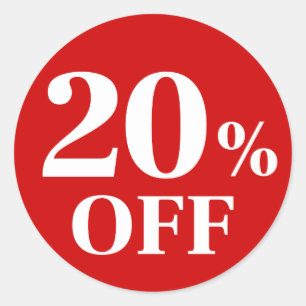 20% de réduction Autocollant rond classique à fond