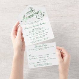 20. Emerald Wedding Jubiläum All In One Einladung