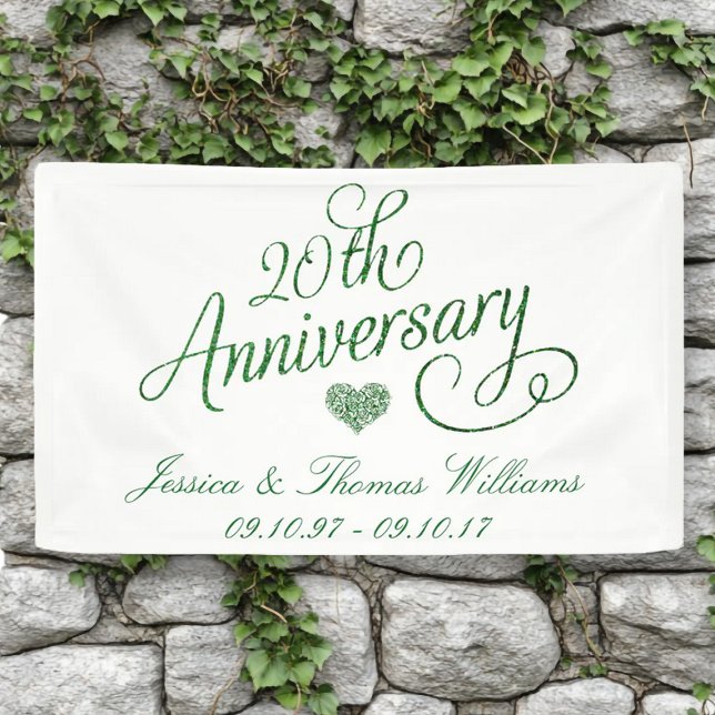 20. Emerald Wedding Jubiläum Banner (Von Creator hochgeladen)