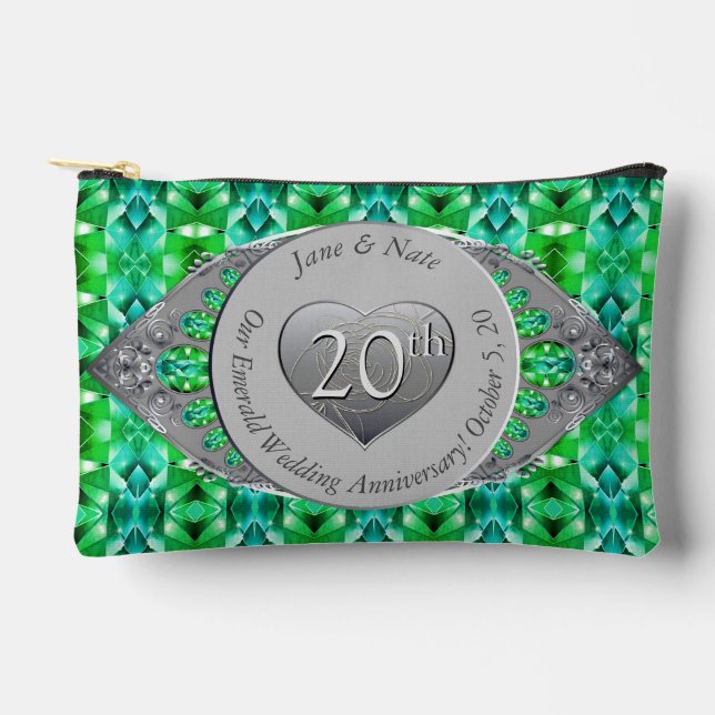 20. Emerald Wedding Jubiläum Zugang Zubehörtasche (Vorderseite)