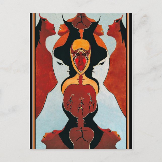 20 Faces - Stammestanz Postkarte (Vorderseite)