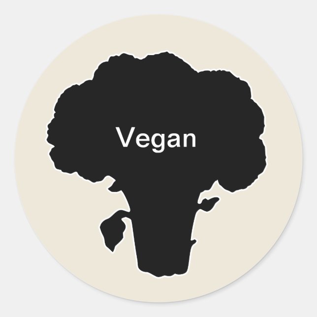 20-fach Aufkleber Speisen Vegan (Vorderseite)