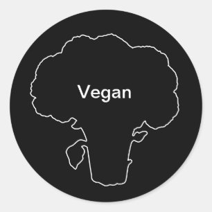 20-fach Aufkleber Speisen Vegan