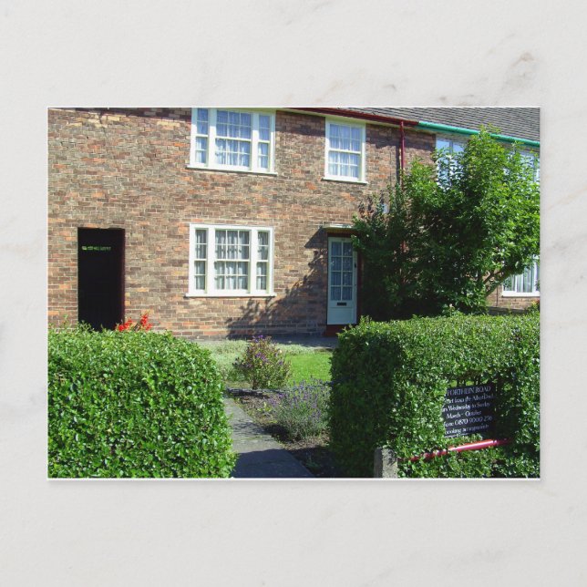20 Forthlin Road, Liverpool UK Postkarte (Vorderseite)