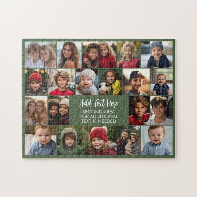 20-Foto-Collage mit Text in der Mitte (Horizontal)