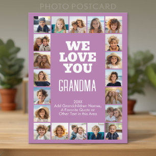 20 Foto-Collage - Wir lieben dich, Oma Postkarte