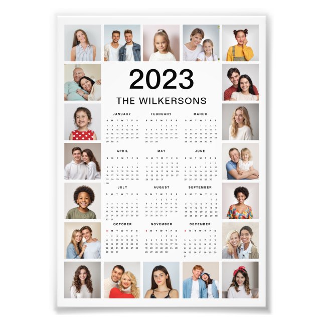 20 FotoCollage 2023 Kalender Foto Erweiterung (Vorne)