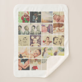 20 FotoCollage Personalisiert Sherpadecke