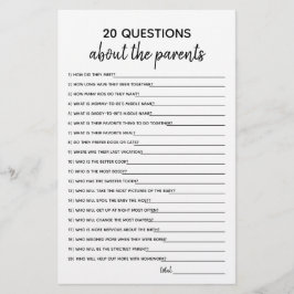 20 Fragen Minimalistisches Baby Duwer Game