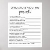 20 Fragen zum Babyshower-Spiel der Eltern
