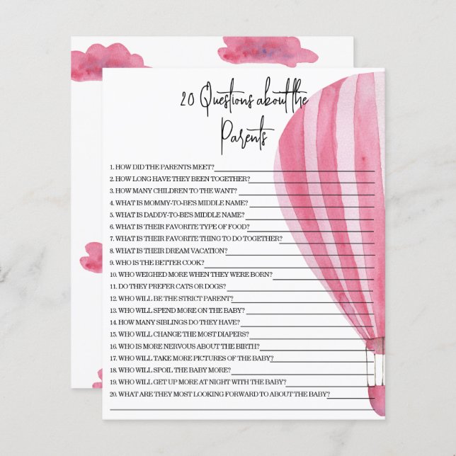 20 Fragen zum Kinderduschspiel der Eltern (Vorne/Hinten)