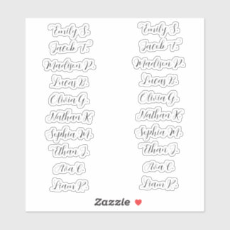 20 Gäste Moderne Elegante Kalligraphie Aufkleber