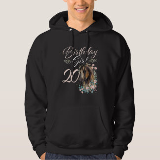 20. Geburtstag Girl Horse 20 Jahre alter Tag Hoodie