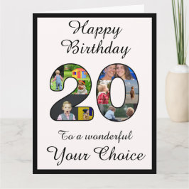 20. Geburtstag Happy 20 Text und Foto Vorlage