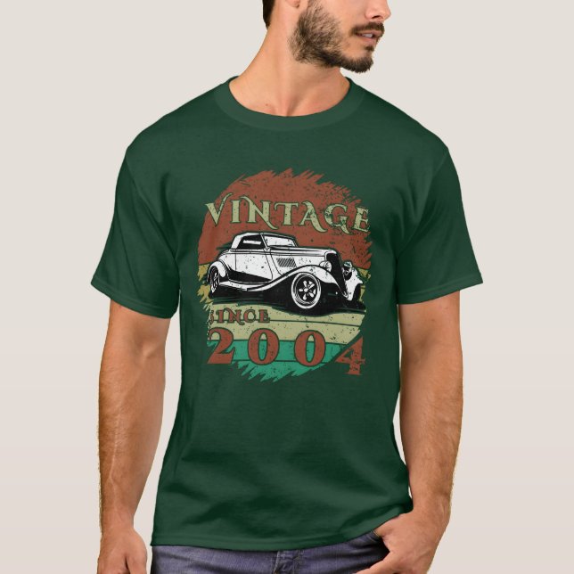 20. Geburtstag Oldtimer Vintage seit 2004 T-Shirt (Vorderseite)
