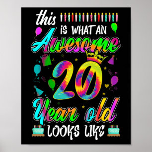 20. Geburtstag Phantastisch 20 Jahre alt sieht aus Poster