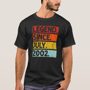 20. Geburtstag seit Juli 2002 20 Jahre alt T-Shirt