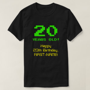 20. Geburtstag: Spaß, 8-Bit Look, Nerdy / Geeky "2 T-Shirt