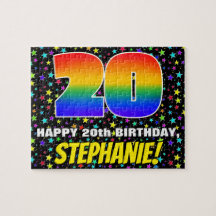 20. Geburtstag — Spaß, farbenfrohe Sternenweltenmu