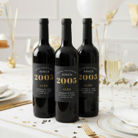 20. Geburtstagsname 2005 Black Gold Elegant Chic