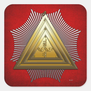 20. Grad: Master of the Symbolic Lodge Quadratischer Aufkleber