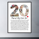 20 Gründe, warum ich Ihnen die 20. Geburtstagskoll Poster<br><div class="desc">Feiern Sie Liebe und schaffen Sie dauerhafte Erinnerungen mit diesen Gründen Warum ich Liebe Sie Foto Collage. Diese anpassbare Vorlage ermöglicht Ihnen, ein herzliches und personalisiertes Geschenk zu machen, das für verschiedene Anlässe, von Hochzeitsfeiern bis zu Geburtstagen, Valentinstag, oder einfach nur weil, perfekt ist. Gründe warum ich Sie Liebe -...</div>