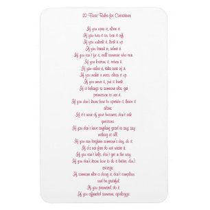 20 Grundregeln der Koexistenz Magnet