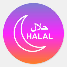 20 Halal English Arabic Business Runder Aufkleber
