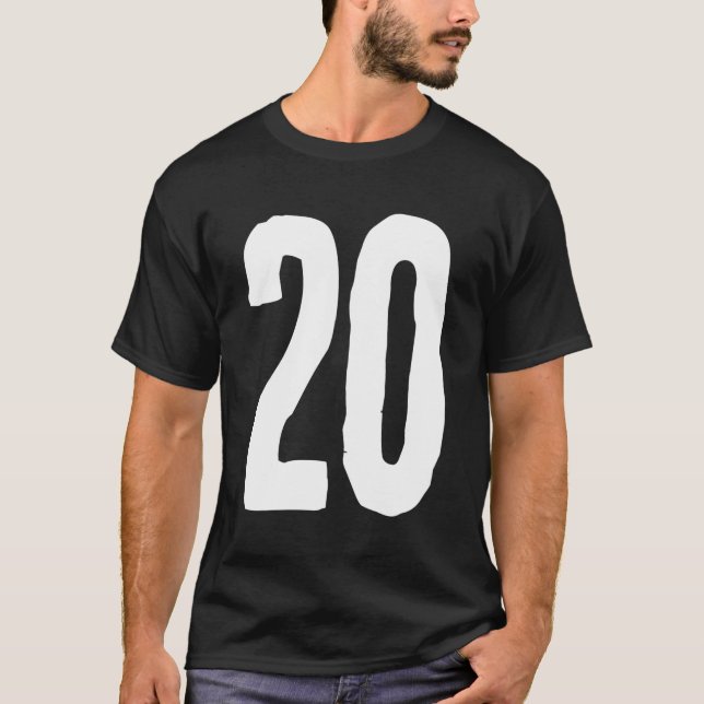 20 Happy B-Day Py Lava Schriftart T-Shirt (Vorderseite)