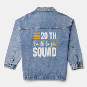 20. Happy Birthday Squad Party Bday Family Group Jeansjacke