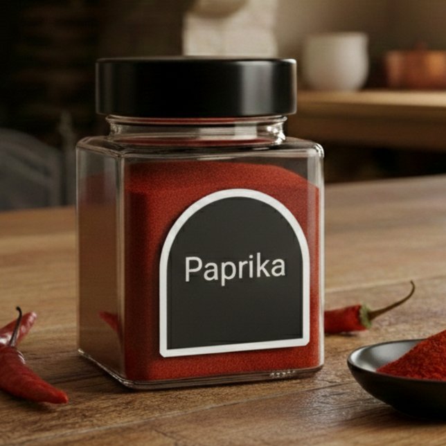 20 herbes et épices de cuisine, étiquette noir et  (Créateur téléchargé)