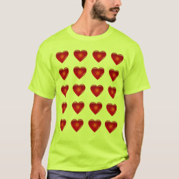 20 Herz für Sicherheit Gelb grün T-Shirt
