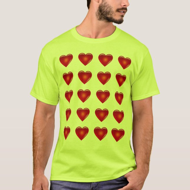 20 Herz für Sicherheit Gelb grün T-Shirt (Vorderseite)