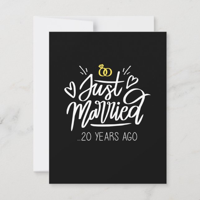 20. Hochzeit Dankeskarte (Vorderseite)