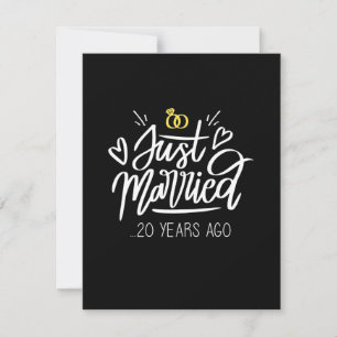 20. Hochzeit Dankeskarte