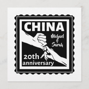 20. Hochzeitstag China traditionell Einladung