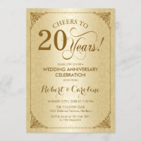 20. Hochzeitstag - Goldene Damaskus